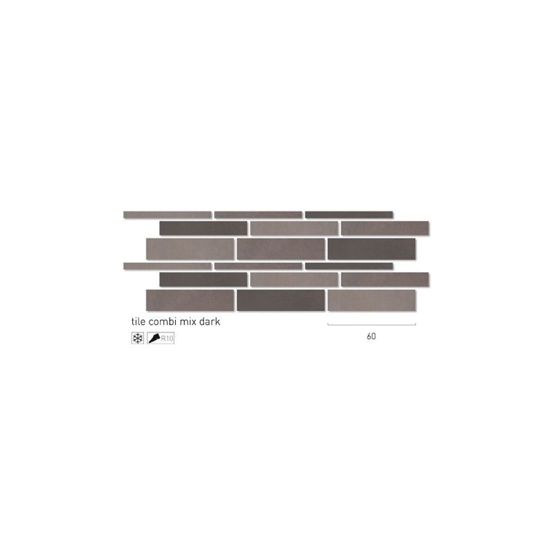 Rak Earthstone 5-10-15x60cm Anthraciet Mat (Gpest Black Brown) Stroken